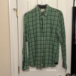 Marine Layer Green Flannel Shirt
